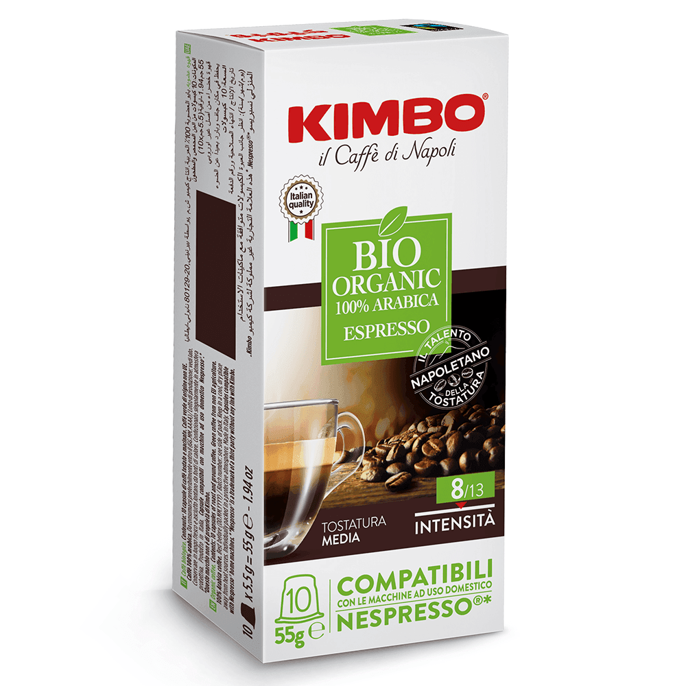 Kimbo - Nespresso Bio Organic %100 Arabica Kapsül Kahve 5,5 Gr x 10 Ad 