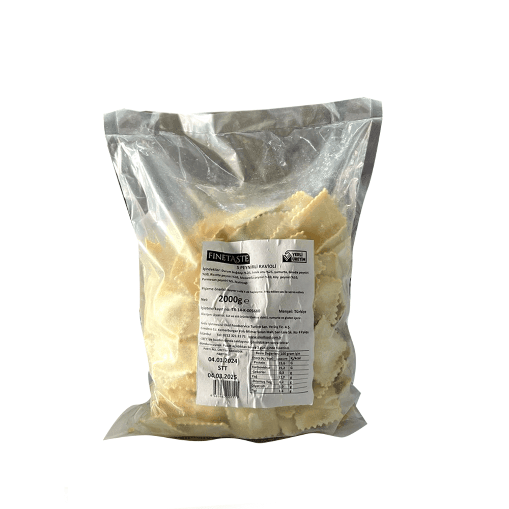 Finetaste - Ravioli 5 Peynirli (5*5Kare) 2 Kg