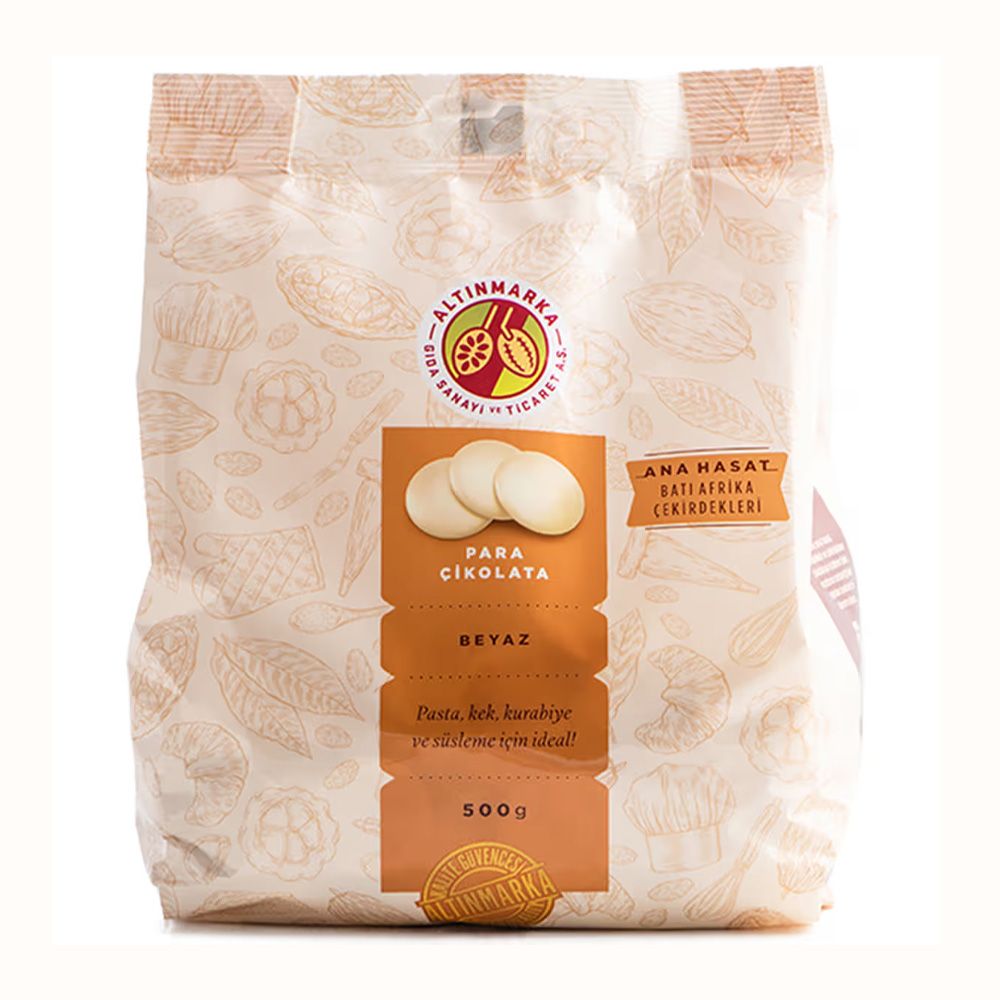 Altınmarka - ALT16 Beyaz Para Çikolata 500 Gr x 12 Ad