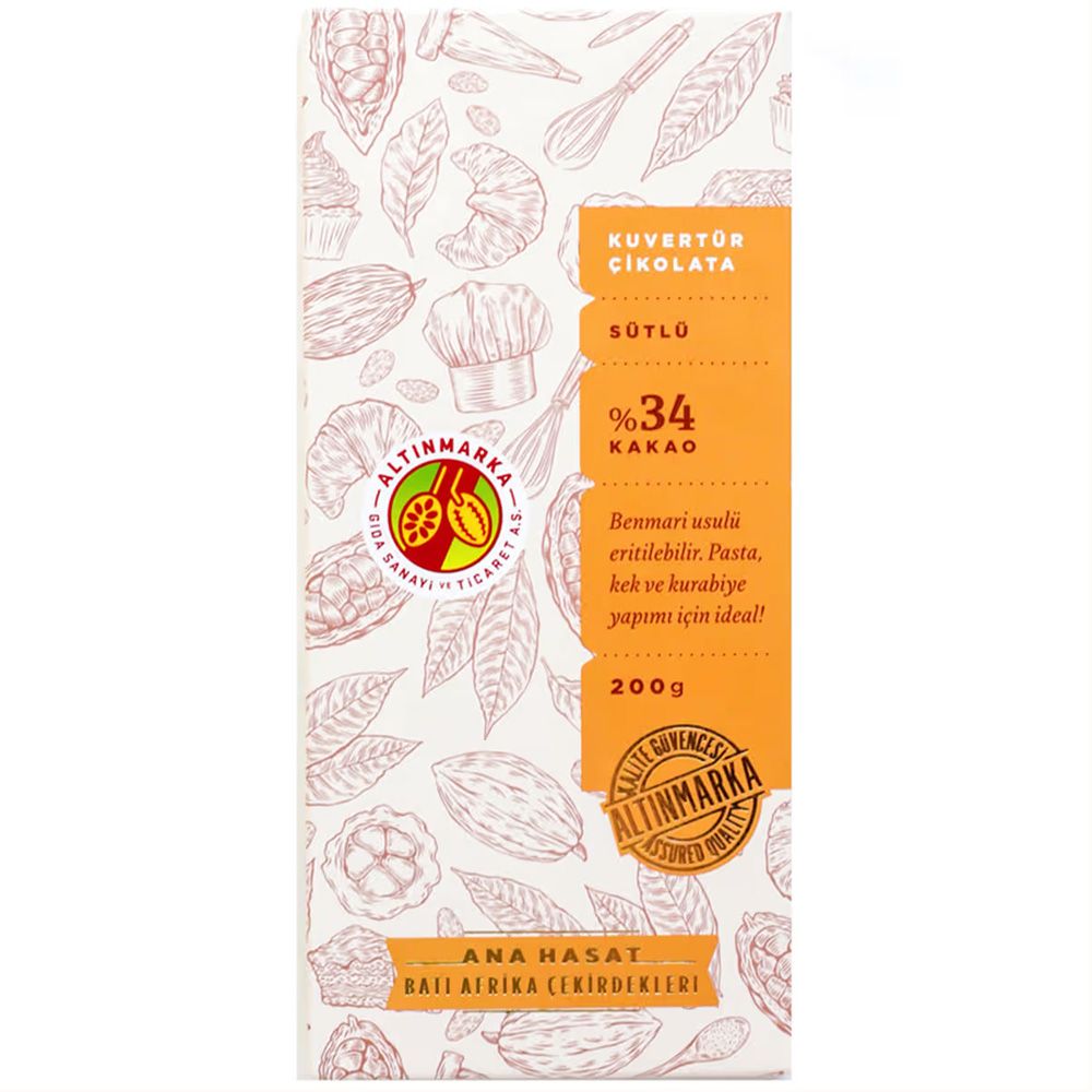 Altınmarka - ALT247 Kuvertür Tablet SütlüÇikolata 200 Gr x 8 Ad