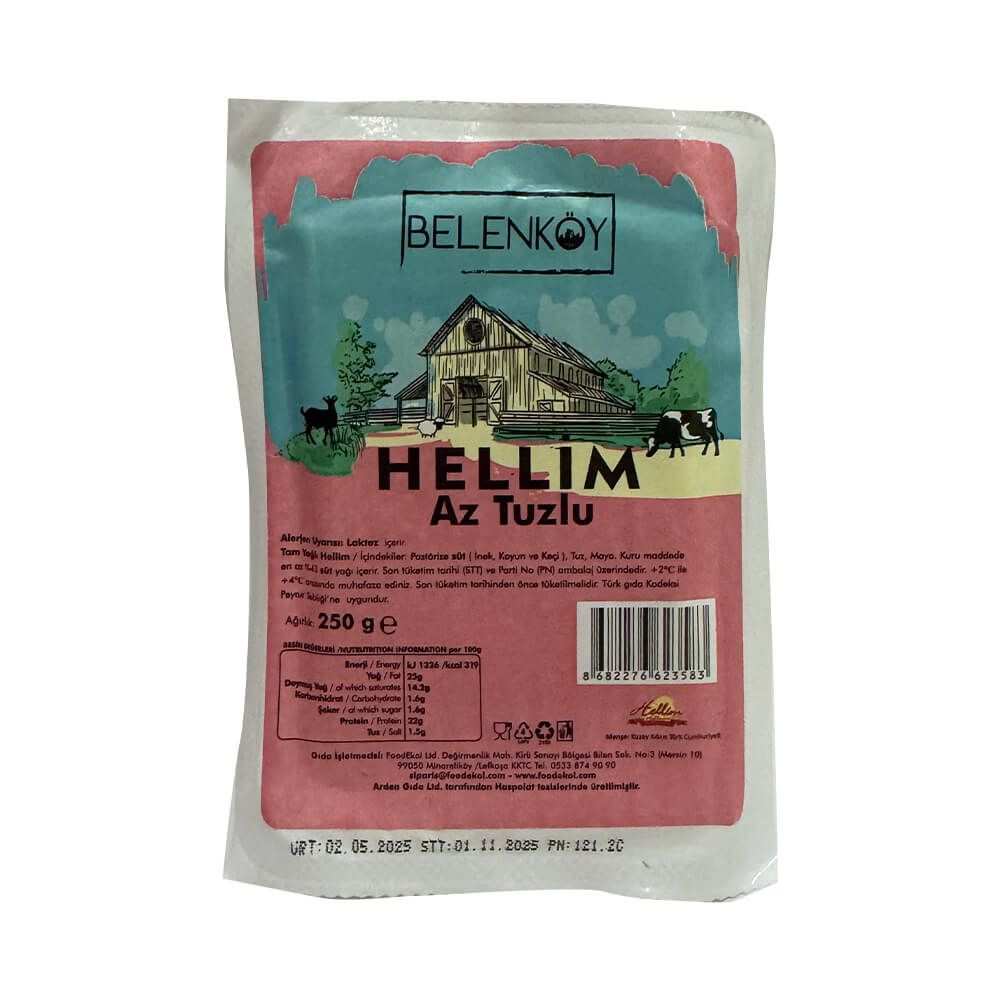 Belenköy - Hellim Peyniri Az Tuzlu Ort.250 Gr X 40 adet