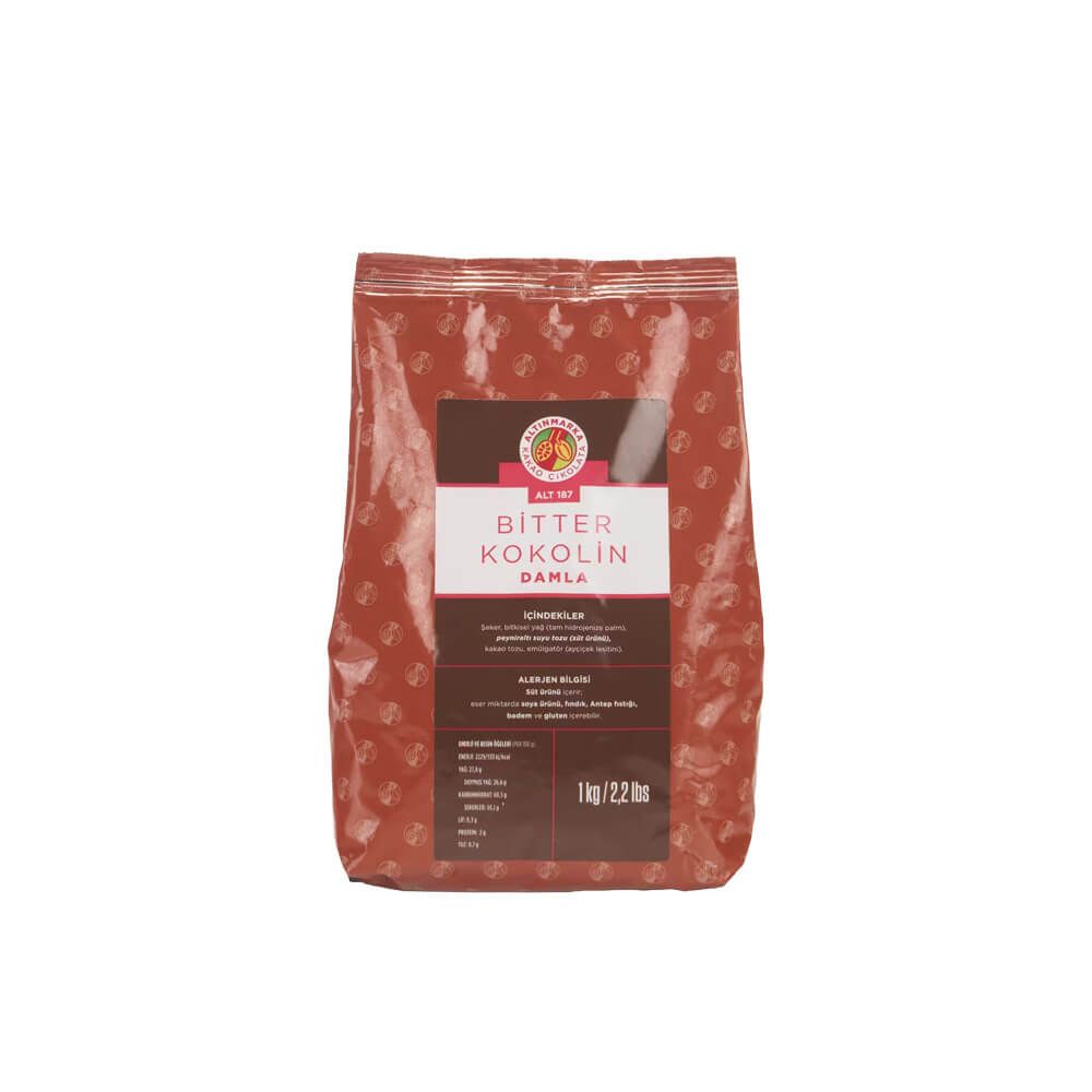 Altınmarka - Bitter Damla Kokolin Çikolatalı 1 Kg x 12 Ad