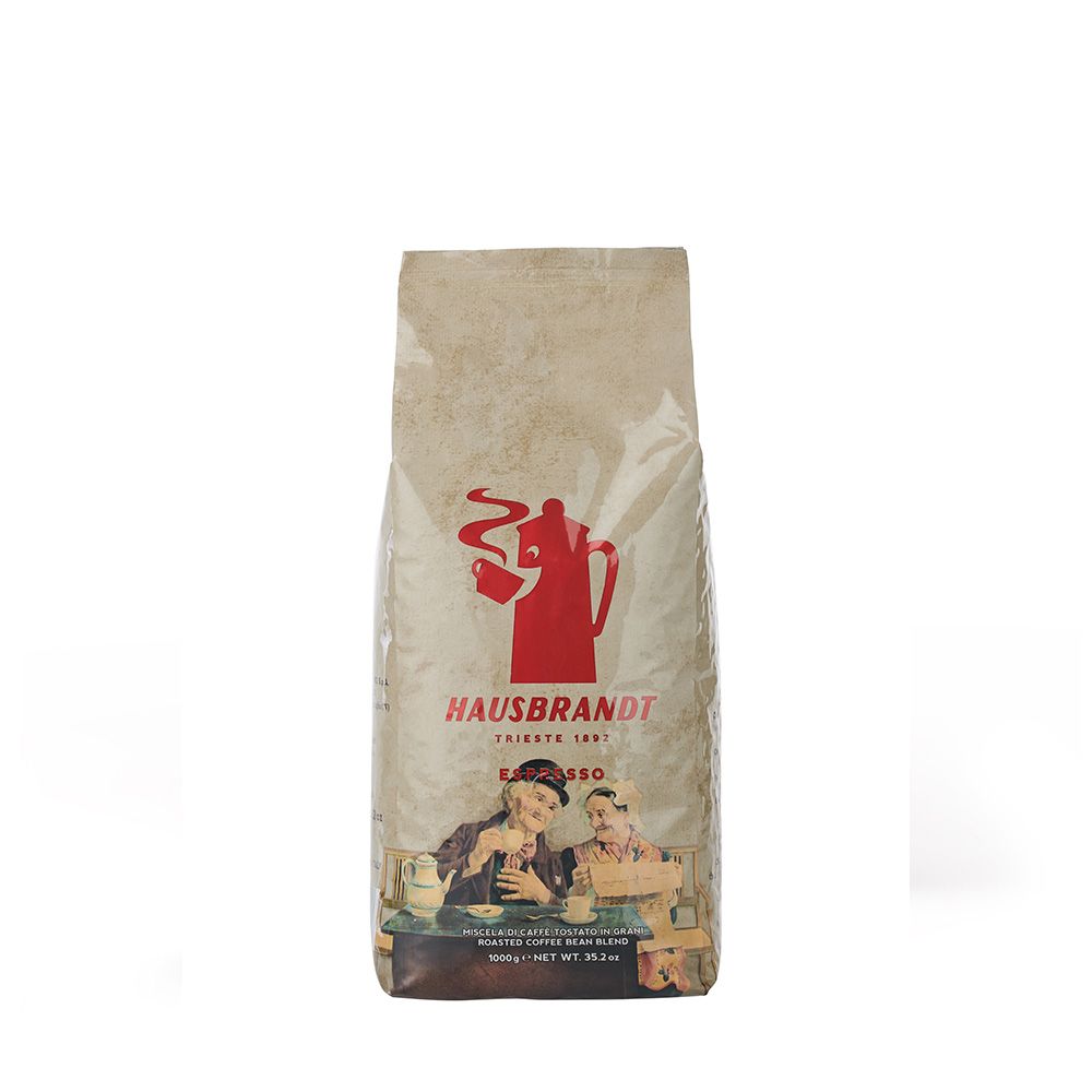 Hausbrandt - Espresso Roasted Coffee (Çekirdek Kahve)  1000g x 6Pk