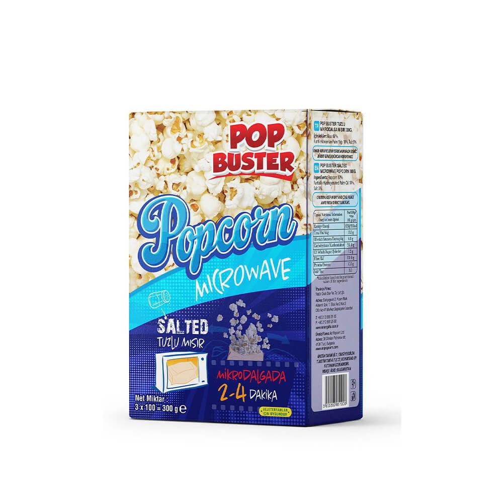 Pop Buster - Popcorn (Mikrodalga 3 lü Mısır) 300 gr